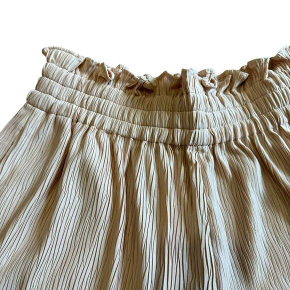 Revolve ADEAM Blush Pink Stretch Paperbag Waist Shorts Size Medium - Picture 5 of 7